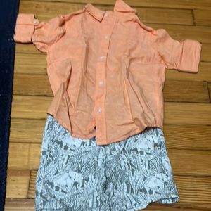 Janie and jack boys outfit shorts and button down